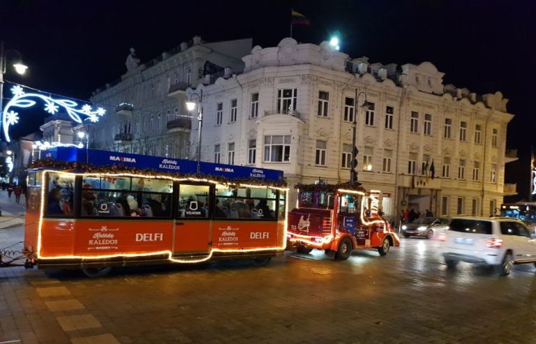 The Christmas train, takes you on a 40 mins. ride in Vilnius