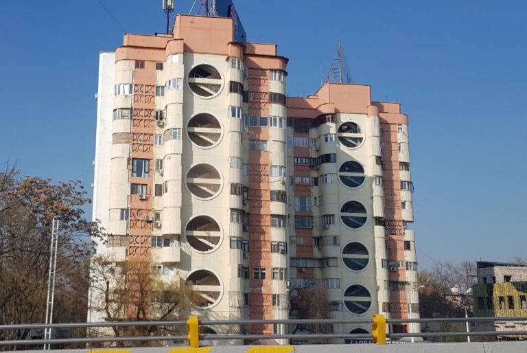 Buildings downtown Tashkent city center.. Uzbekistan, the country in the heart of Central Asia