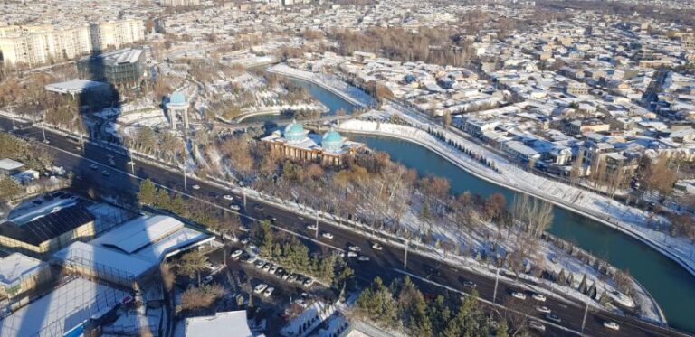 A view of the city from the Tashkent TV Tower. Uzbekistan, the country in the heart of Central Asia