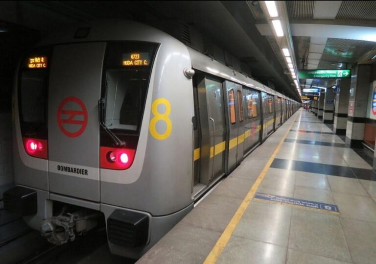 The more modern trains in New Delhi, India . India, the most populated country on earth