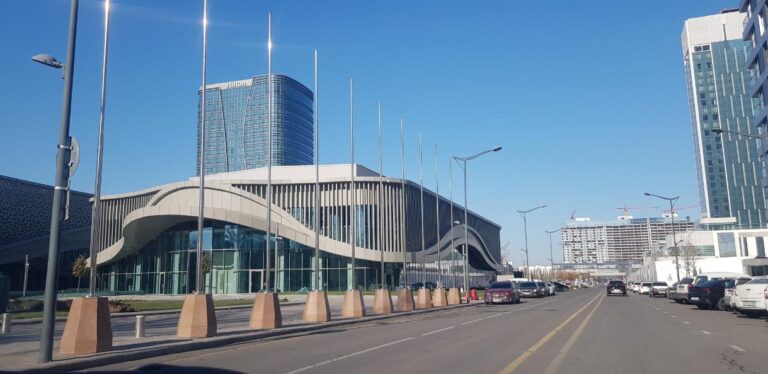 Buildings downtown Tashkent city center.. Uzbekistan, the country in the heart of Central Asia