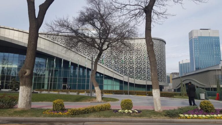 Buildings downtown Tashkent city center.. Uzbekistan, the country in the heart of Central Asia