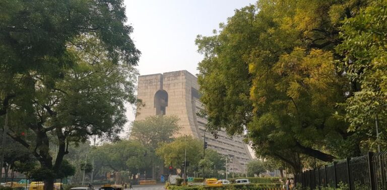 Buildings in New Delhi. India, the most populated country on earth