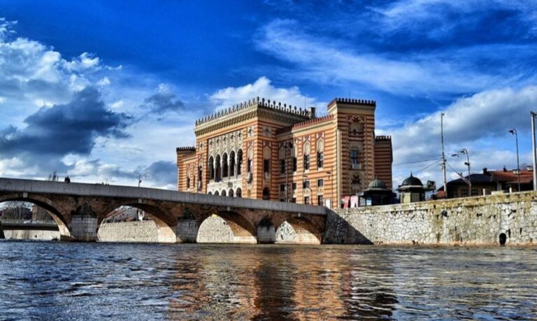 City Hall - Downtown, Sarajevo - Bosnia. 15 cheapest countries to visit worldwide.