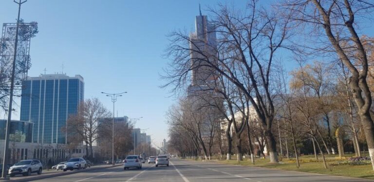 Downtown Tashkent city center. Uzbekistan, the country in the heart of Central Asia