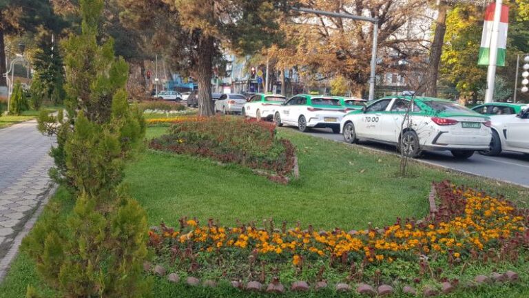 Dushanbe - the capital of cars esp, taxis. Tajikistan, the Smallest Country in Central Asia