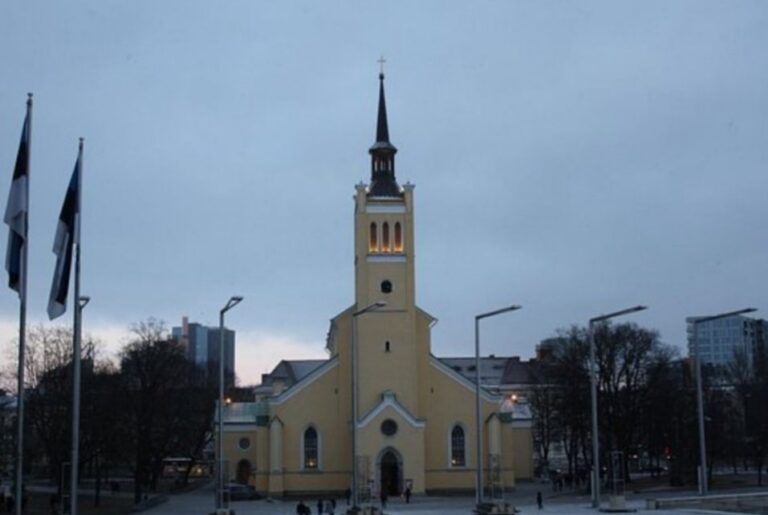 Freedom Square - Tallinn . Estonia is the world leader in e-services