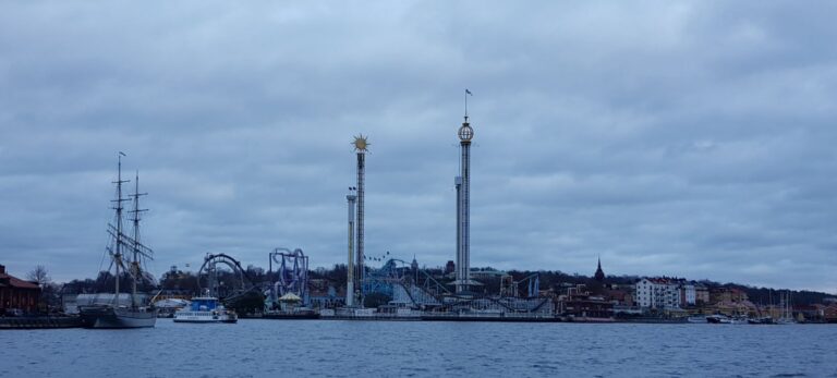 Grona Lund - Green Grove Amusement Park. Sweden is a cold and cashless society.