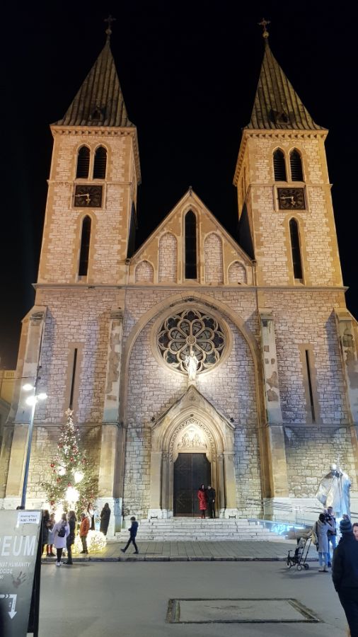 Katedrala Sarajevo (Sacred Heart Cathedral). solo traveller in Sarajevo, Bosnia and Herzegovina.