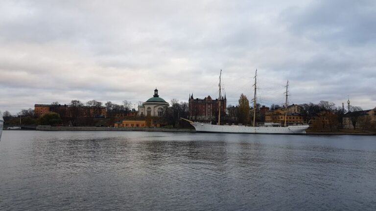 Lake Malaren. Sweden is a cold and cashless society.