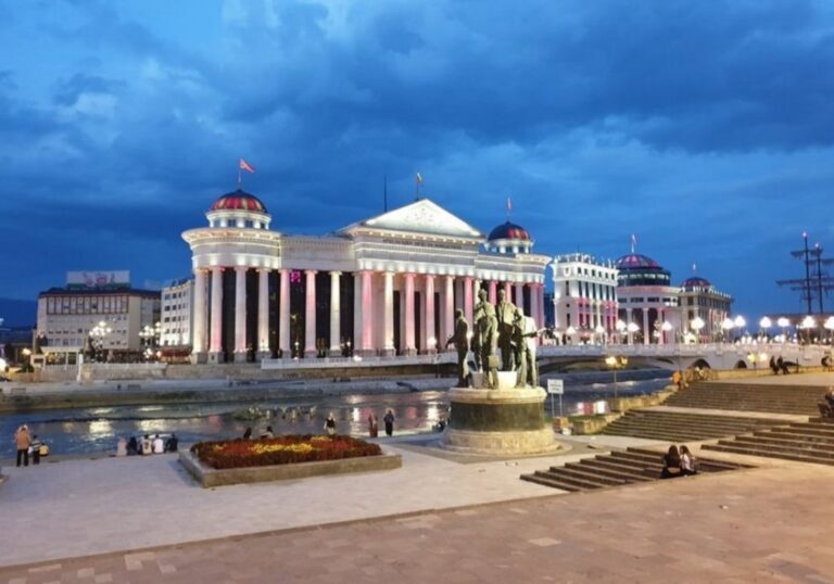 Macedonia, Square - Skopje, Macedonia. 15 cheapest countries to visit worldwide.