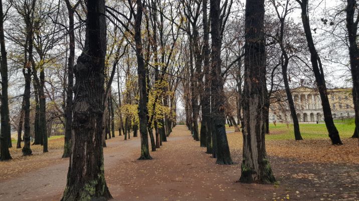 Picturesque park near the Palace in Oslo. Norway is home to the Midnight Sun and Polar Nights