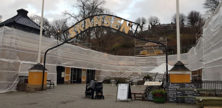 Skansen. Sweden is a cold and cashless society.