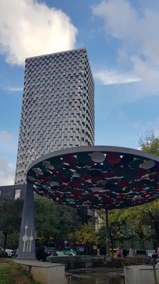 The Friendship monument and the TID Tower. Albania is the most hospitable country in Europe