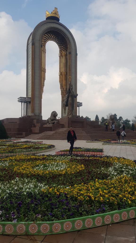 The Istiqlo Monument and Square. Tajikistan, the Smallest Country in Central Asia