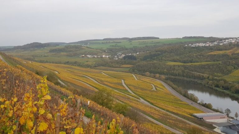 The Moselle River . between Germany and Luxembourg. Luxembourg the second richest country in the world