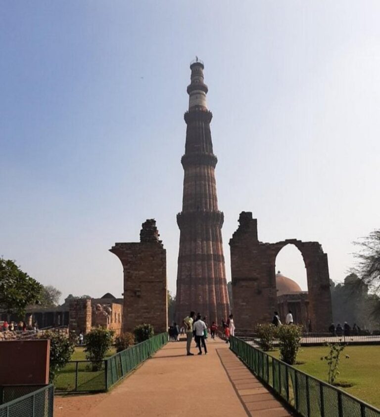 The Qutub Minar. India, the most populated country on earth