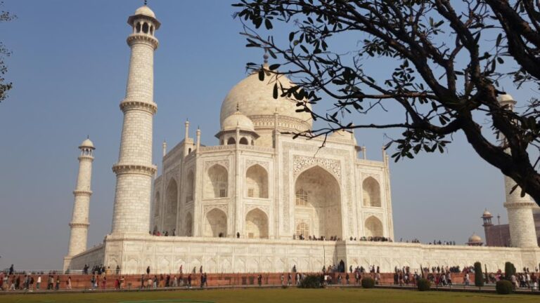 The 100% white marble - Taj Mahal. India, the most populated country on earth