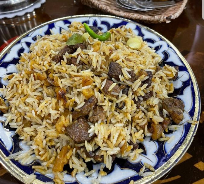 Uzbek Plov or Palov. Uzbekistan, the country in the heart of Central Asia