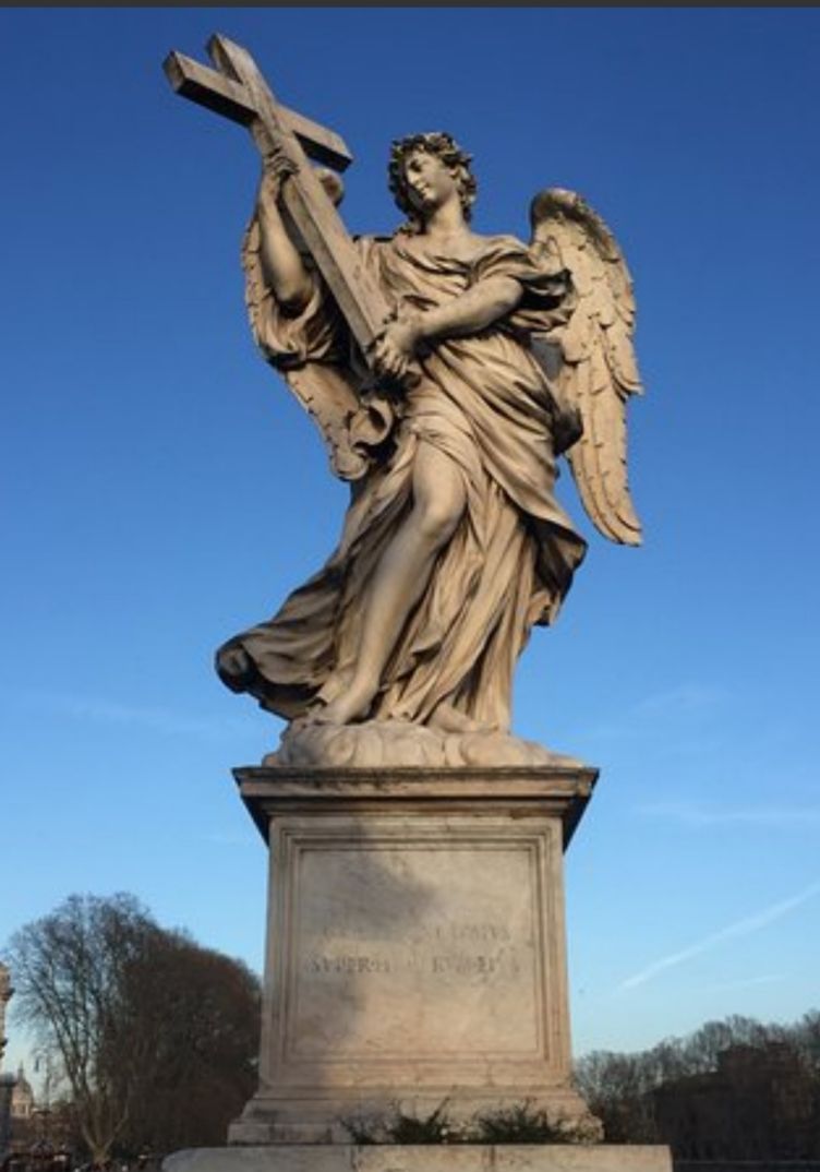 angel at the front of the Castel Sant'Angelo.touched by an Angel or ghost in the Vatican