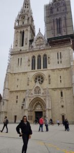 Black female caribbean traveller in Eroupe inZagreb - Croatia (feat. Cathedral of the Assumption)